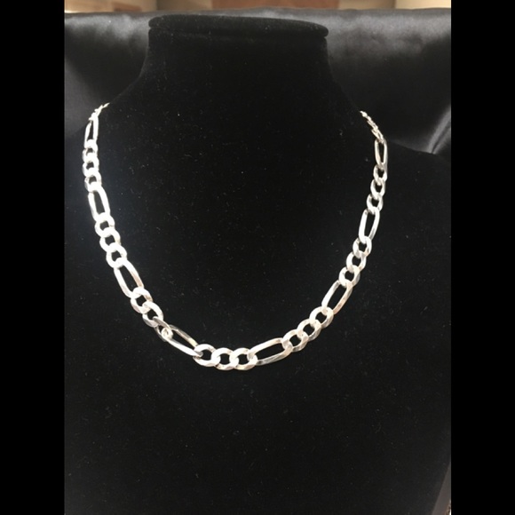 Sterling Silver 18” Figaro Chain